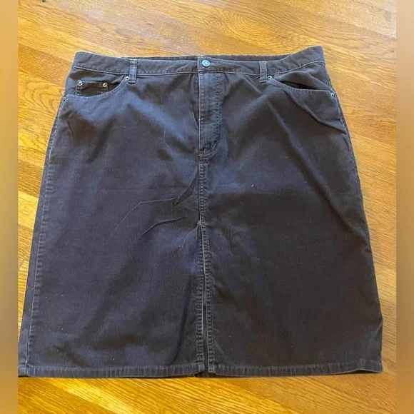 Corduroy Brown Skirt - Picture 1 of 10